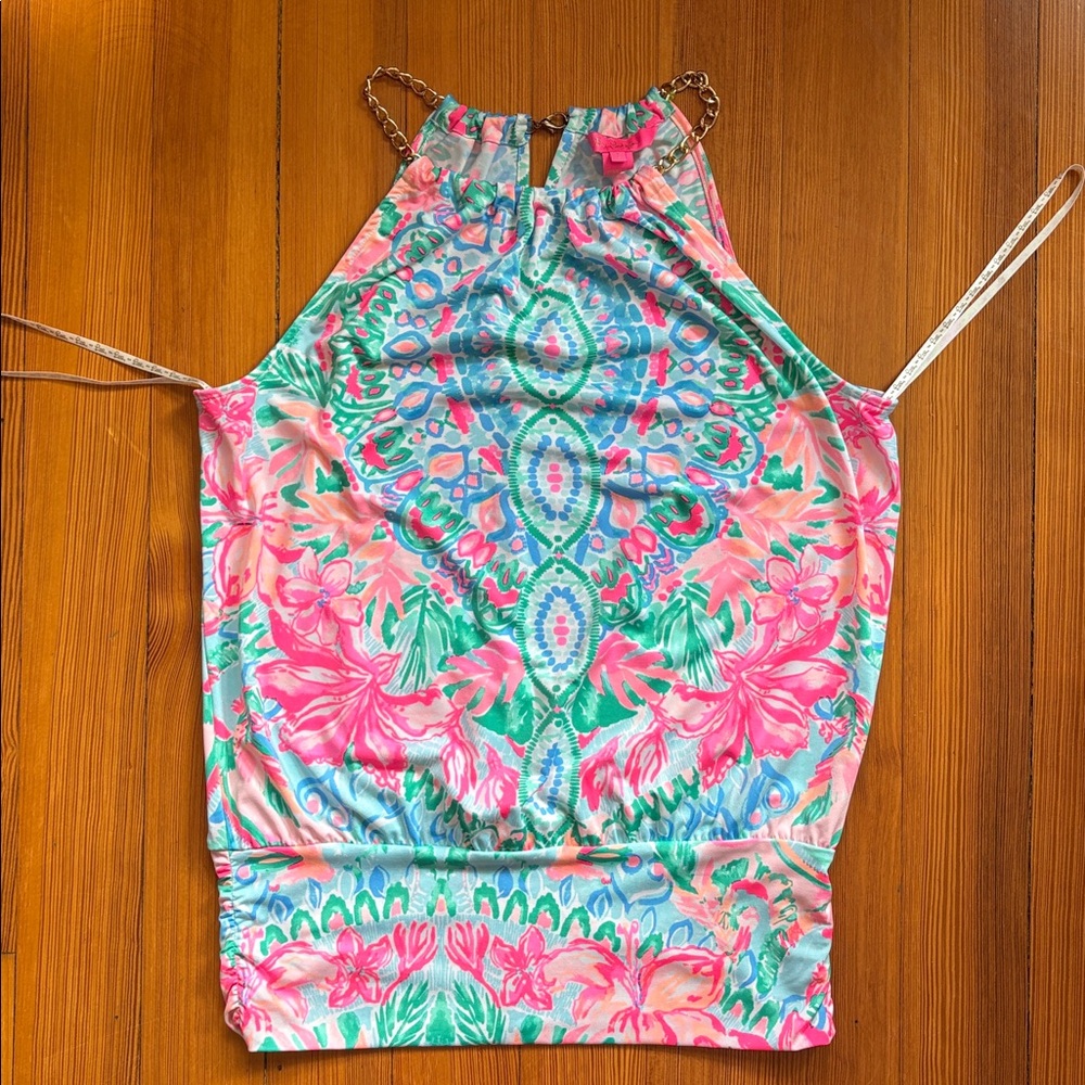 Lilly Pulitzer Pink and Green Tank Top
